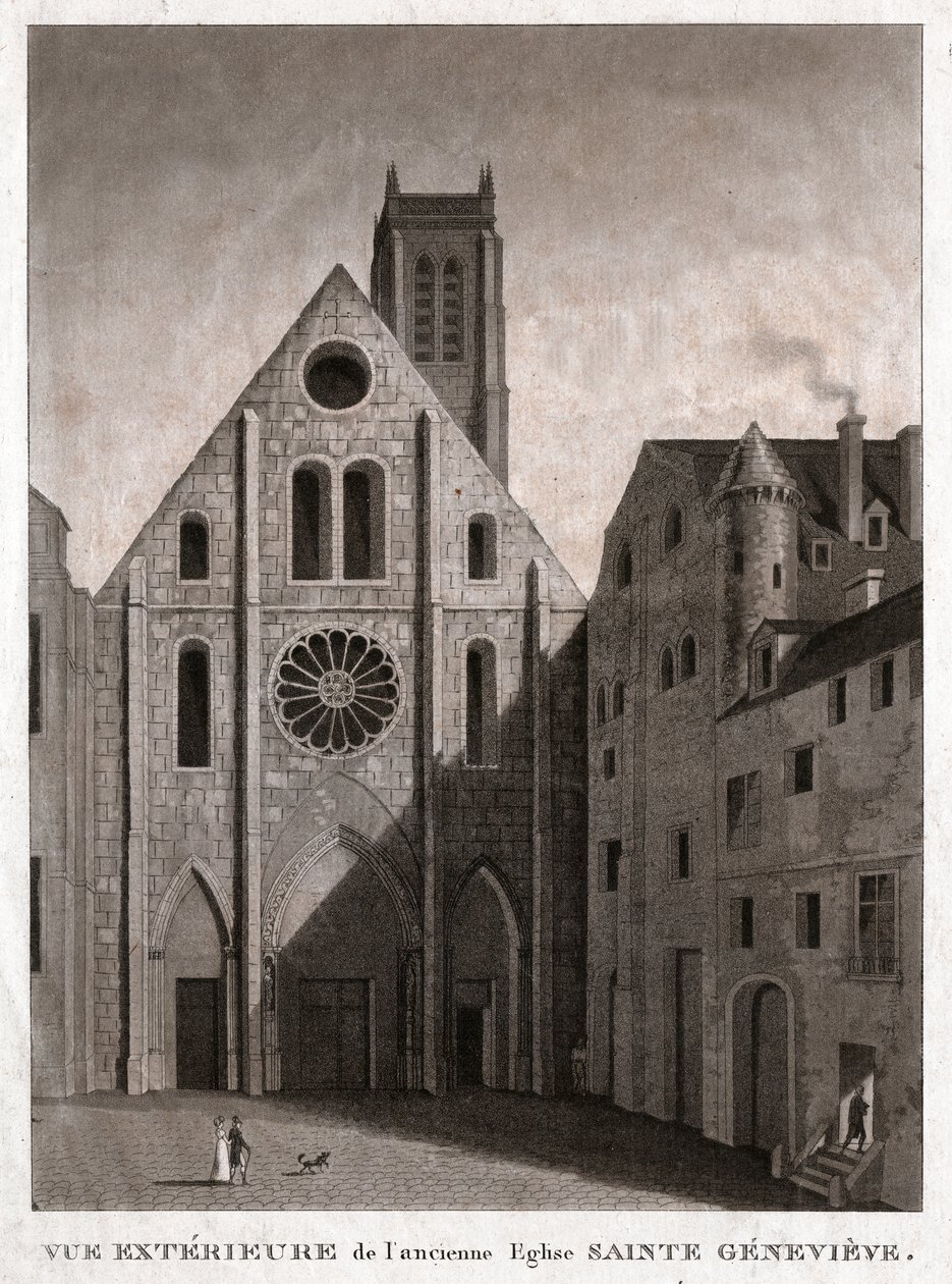Aziz Genevieve Kilisesi. (gravür, yaklaşık 1810) by French School