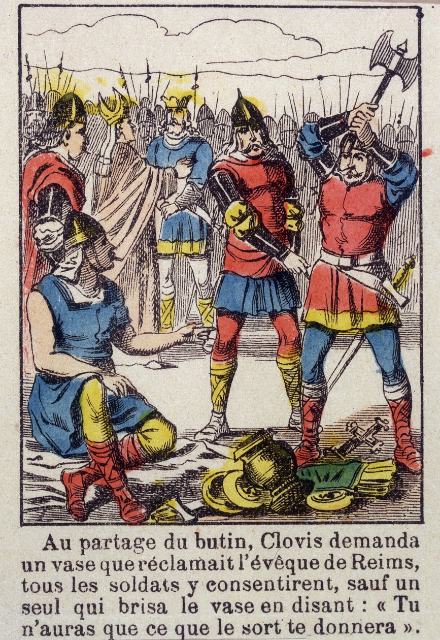 Clovis ve Soissons Vazo - 19. Yüzyılın Epinalinin Görüntülenmesi by French School