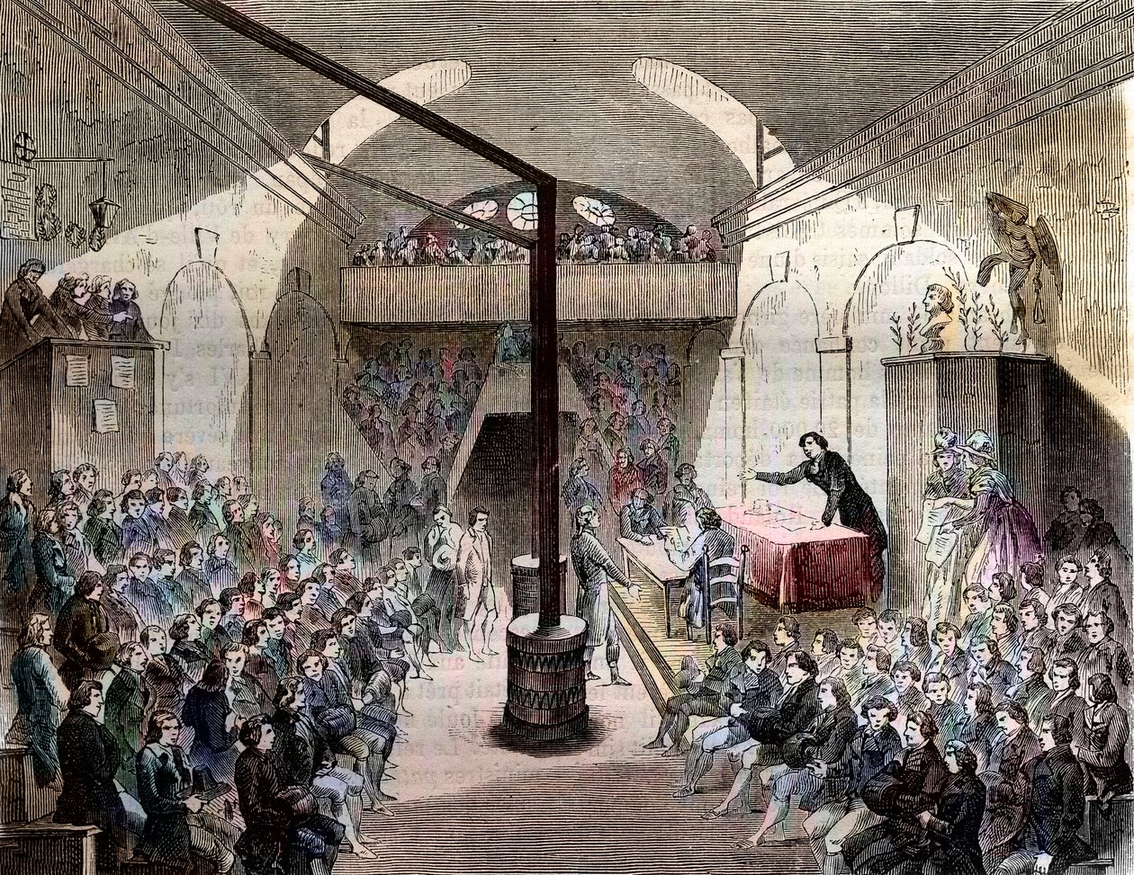 Club des Jacobins - Paris rue Neuve-St Honore 1789 - Jacobins kulübünün görünümü. Aziz Dominika Tarikatı