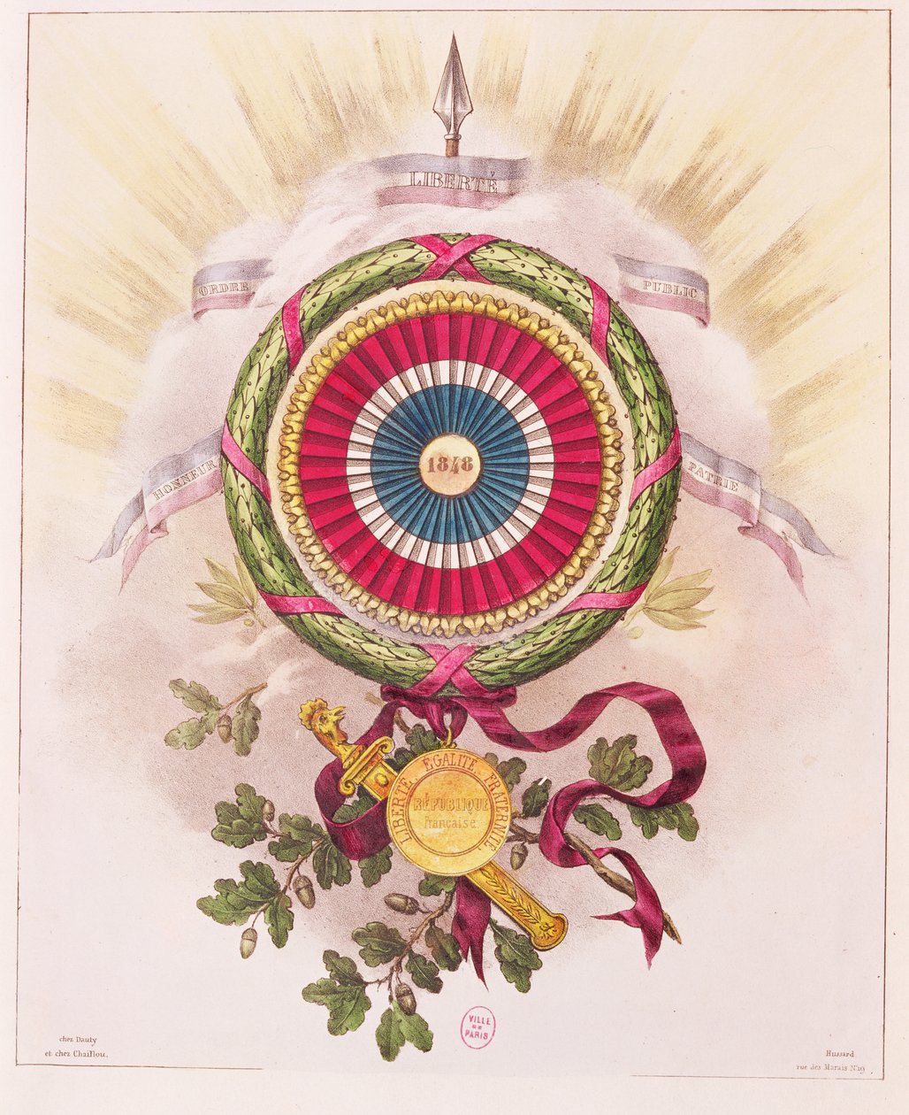 Kokteyl, 1848 amblemi by French School