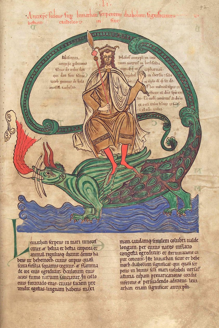 Morina. Guelf. 1 Güd. en. 42r, Leviathan