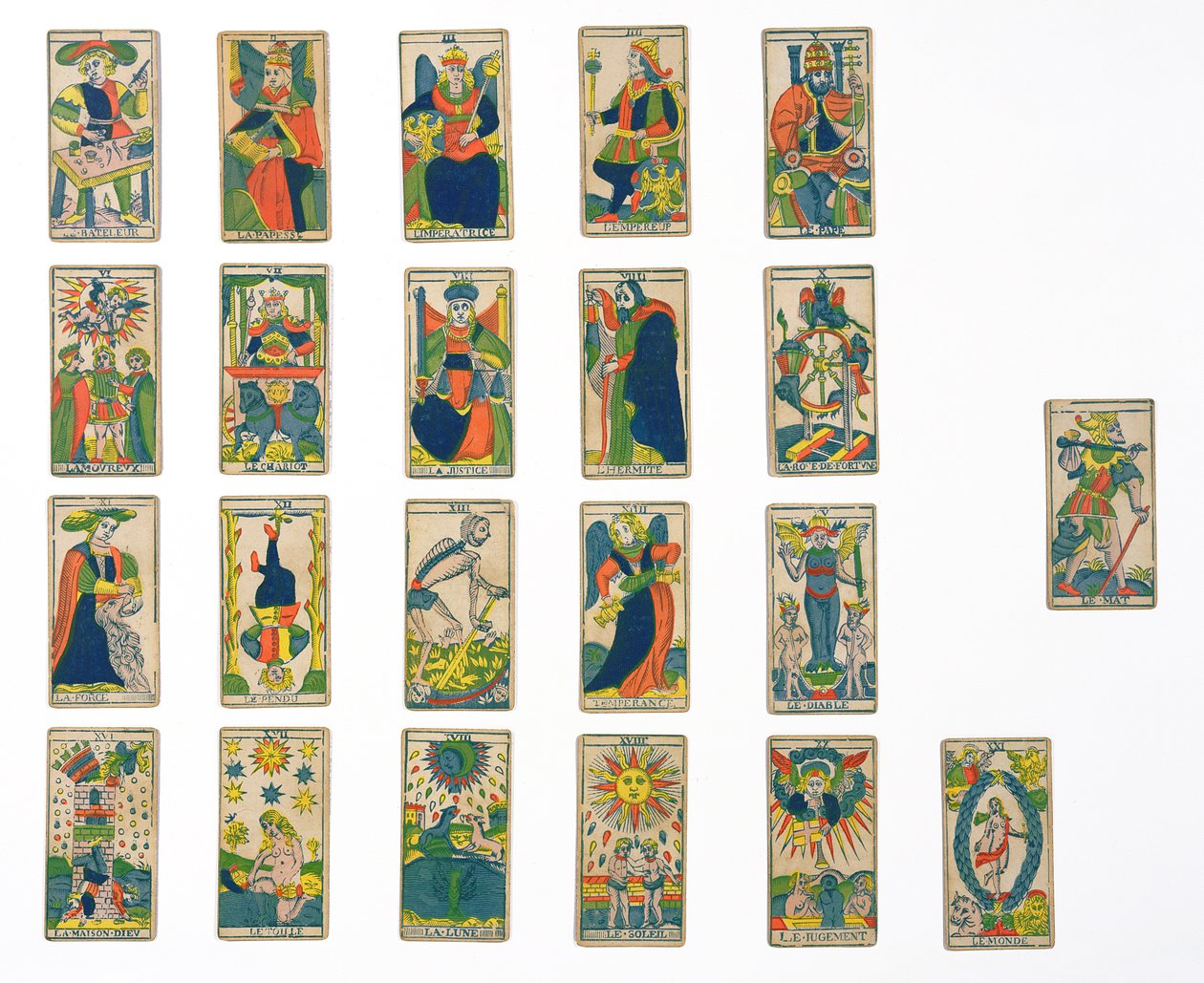 Tarot kartları koleksiyonu by French School