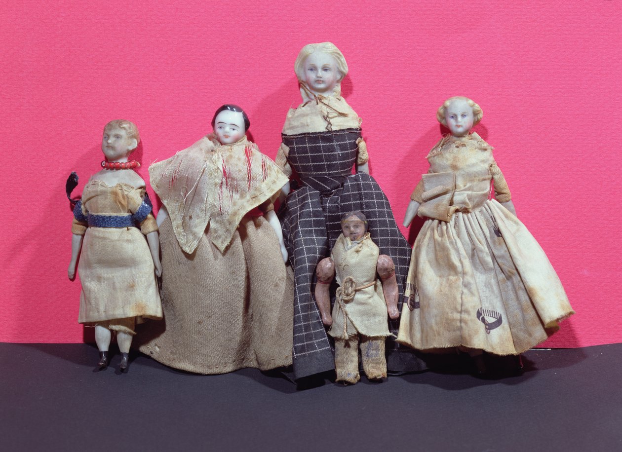 Muhtemelen Honore de Balzac (1799-1850) tarafından La Comedie Humaine için bir yardımcı hatıra olarak kullanılan oyuncak bebek koleksiyonu by French School