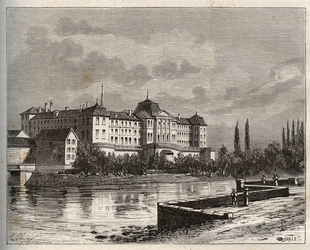 Ticaret - La Meuse (55), Lorraine, Fransa - V.A. Malt-Brown tarafından “La France illustrée: coğrafya, tarih, istatistiksel yönetim” de gravür. 1884 by French School