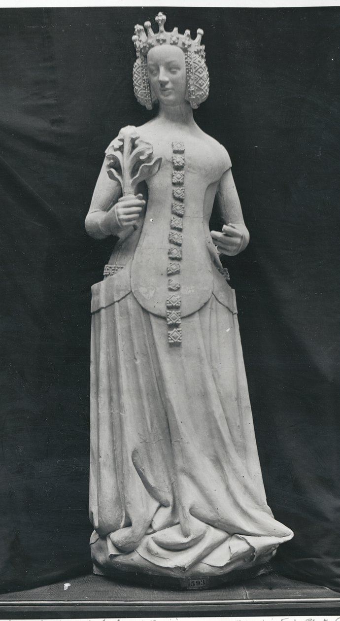 Bavyera Isabella heykelinin kopyası (1371-1435) by French School