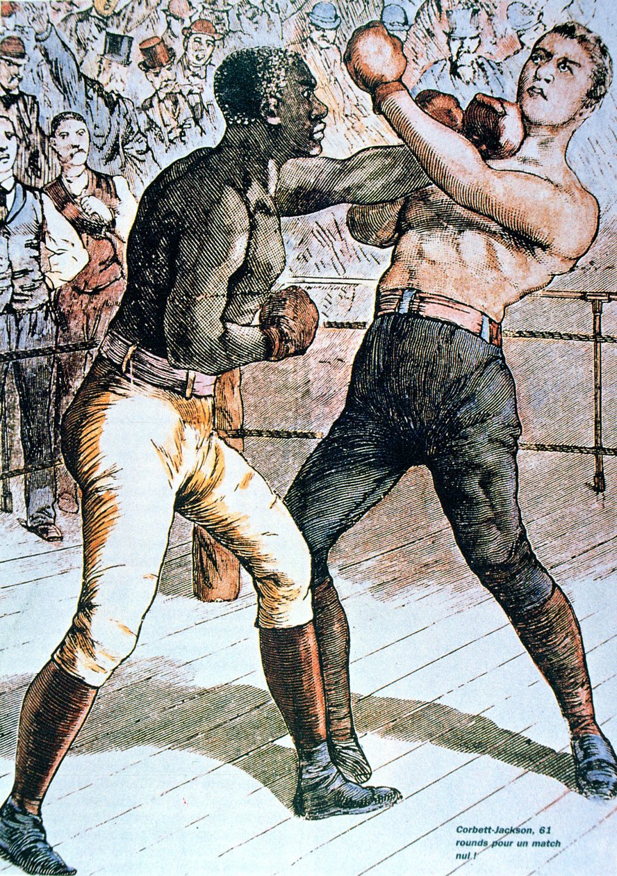 Corbett-Jackson: Maçsız 61 Raund! 1891 by French School