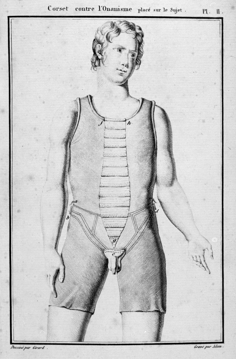 Onanizmi önlemek için korse, Treats bandajlarından ve J.B.J. Thillaye, Paris, 1815