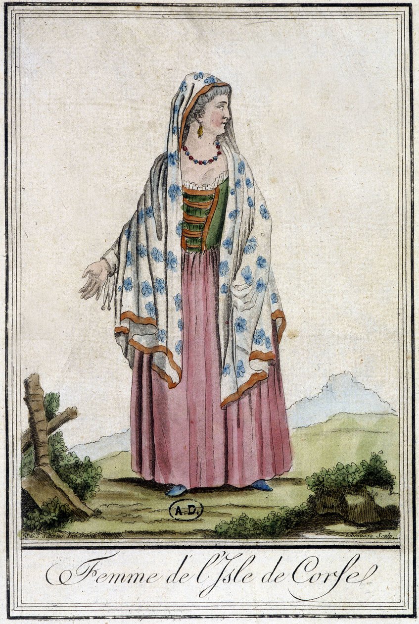 Korsikalı kadın by French School