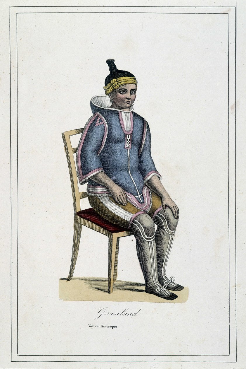 Kostüm du Grönland - Abbé Paul Jouhanneaud, Librairie des Bons Livres, Limoges tarafından “Seyahatler, yeryüzü halkları albümü”nde by French School