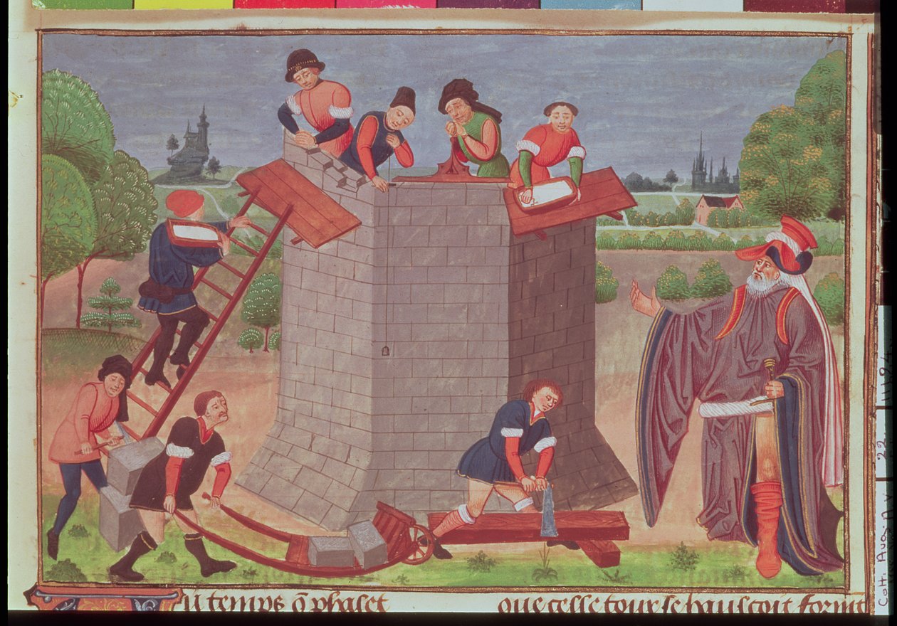 Cott Ağu V fol.22 Babil Kulesi