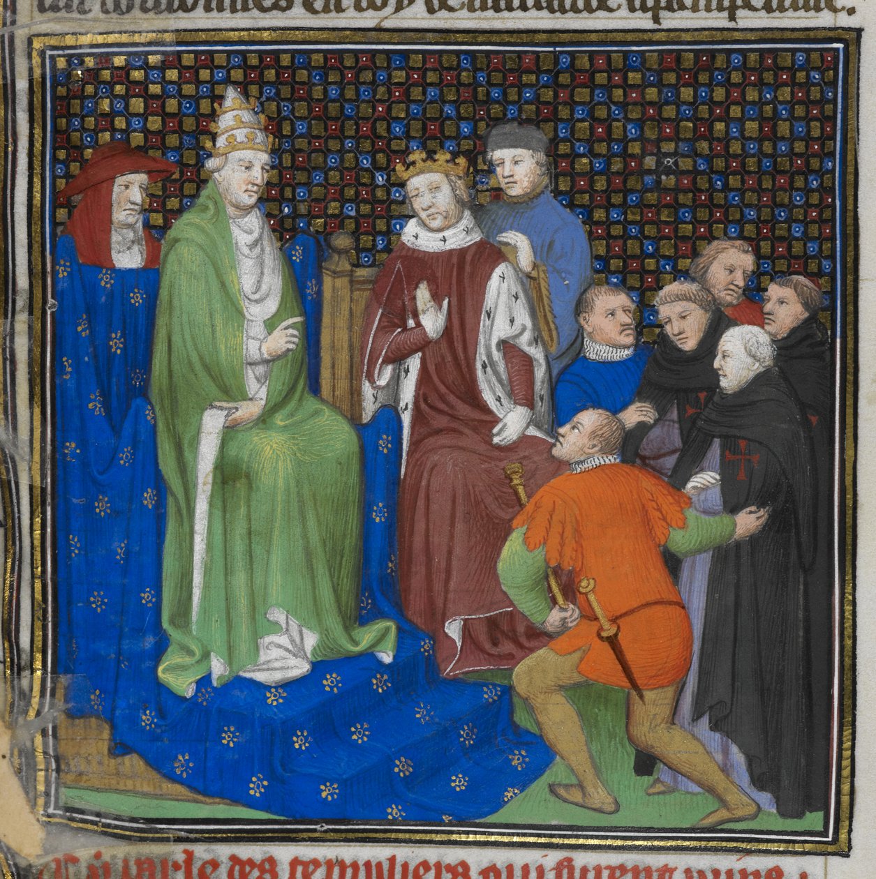 Cotton Nero E II pt2 fol.100v Tapınakçılar, 