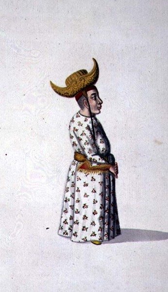 Saray Cücesi, Osmanlı dönemi, 18. yüzyılın üçüncü çeyreği (kağıt üzerine suluboya) by French School