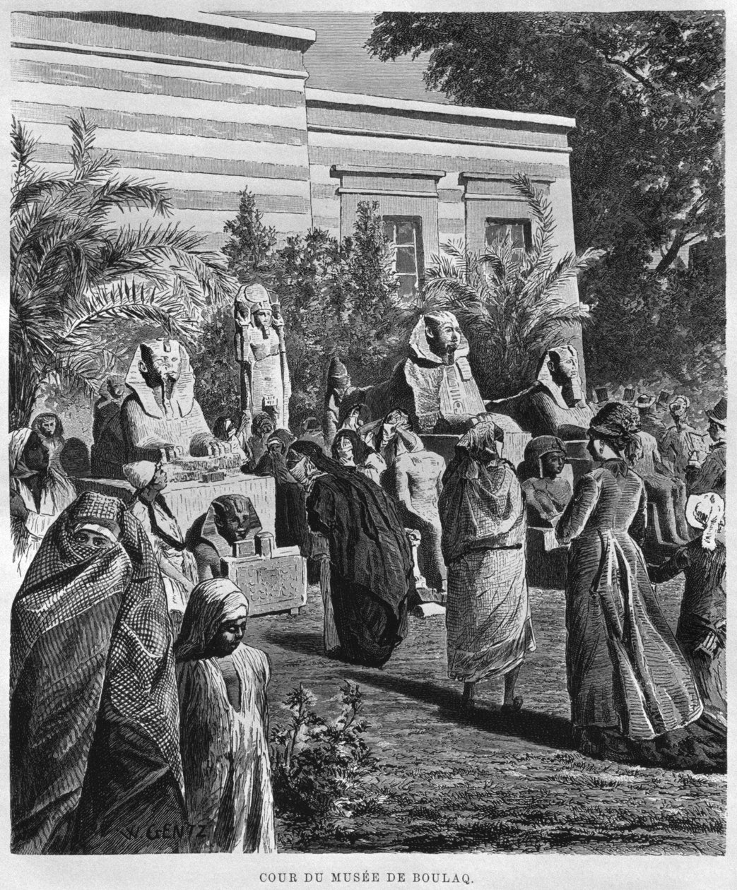 Müzenin avlusu, Bulaq, Georg Moritz Ebers