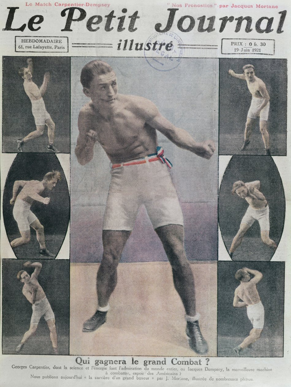 Carpentier ve Dempsey arasındaki Kavgayı içeren Le Petit Journal