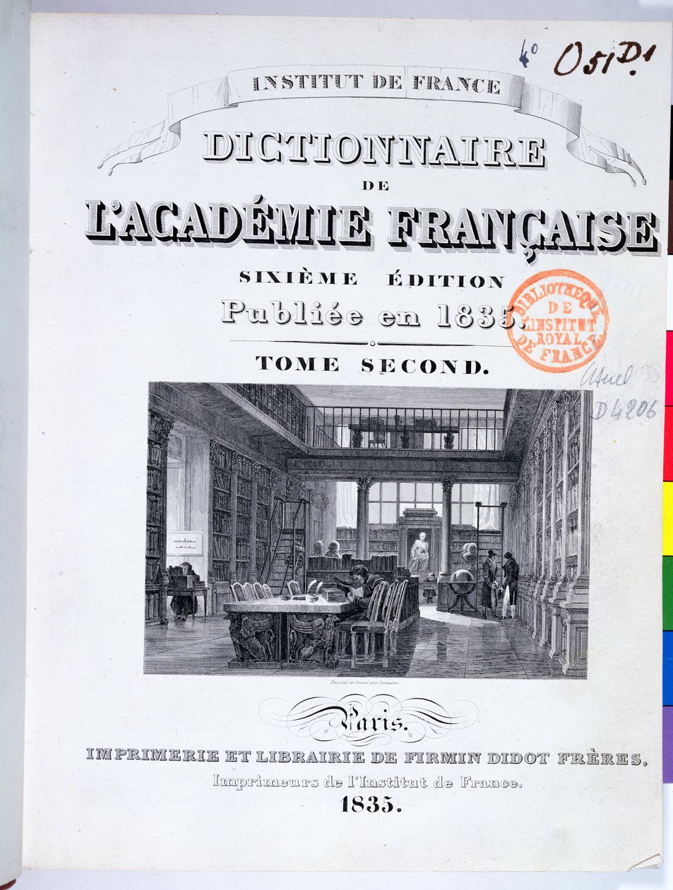Fransız Akademisi Sözlüğünün Kapağı, 1835 by French School
