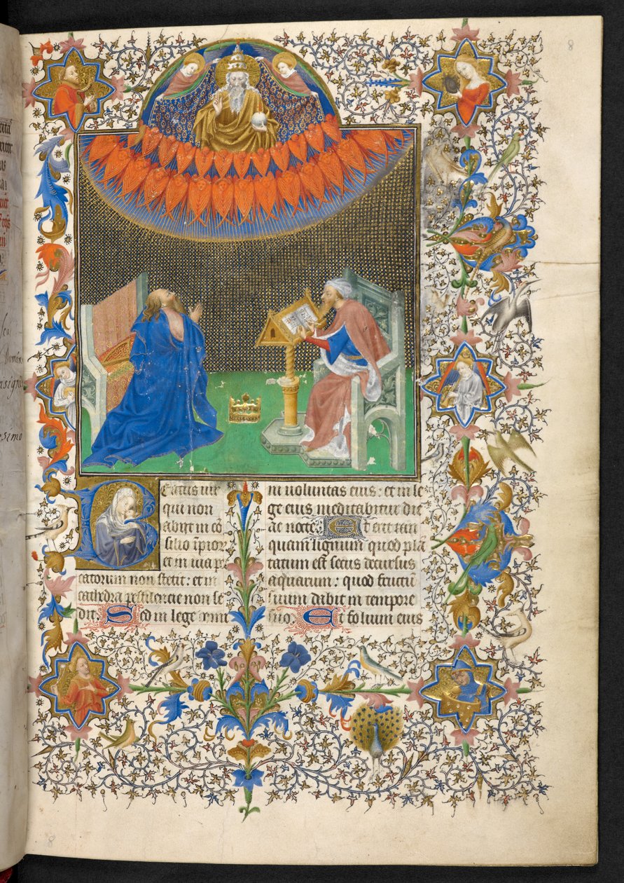 David ve Lord, Korkusuz John'un Breviary'si, Ekleyin. 35311, f.8r by French School