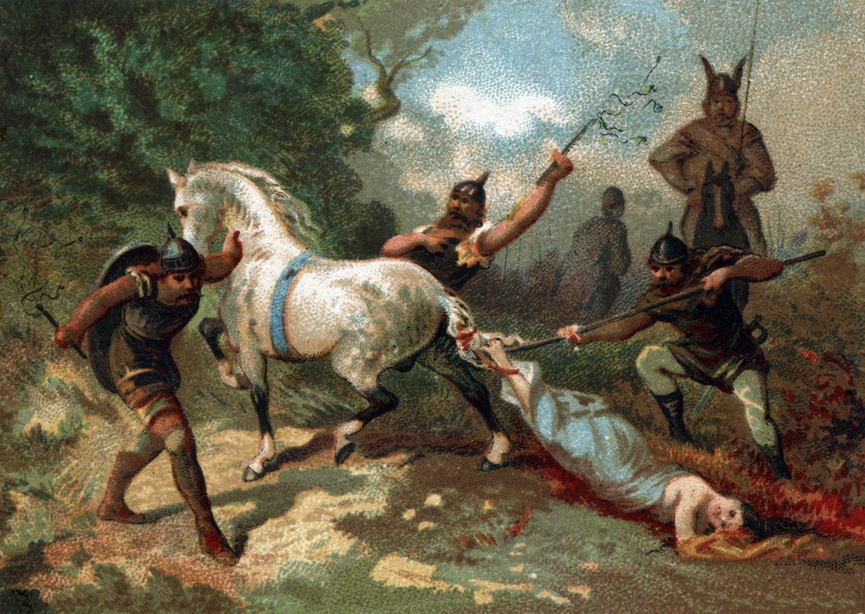 Clotaire II (613) tarafından emredilen Brunehaut
