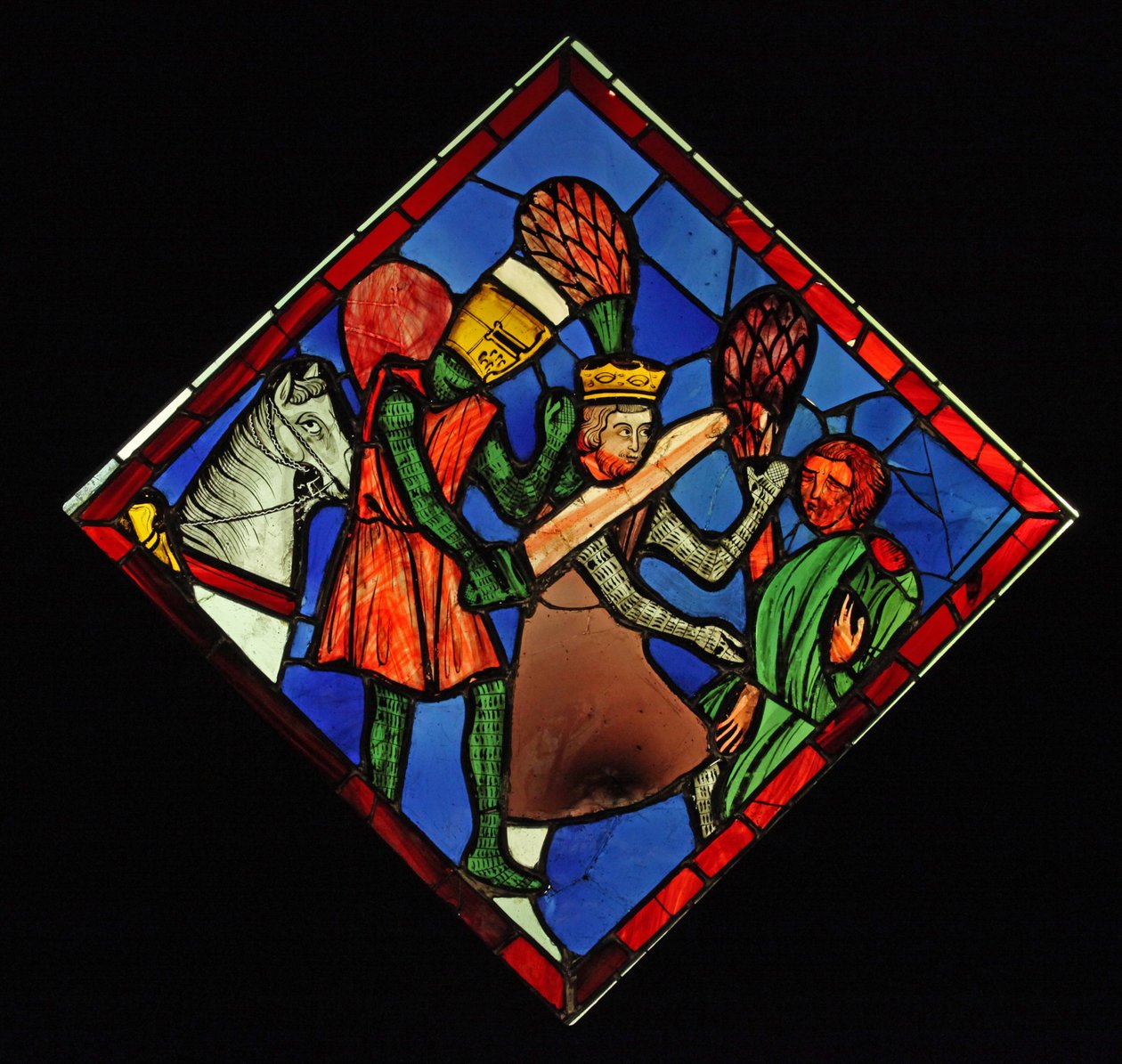 Bir şövalyeyi tasvir etmek bir kralı öldürür, eski Ste Chapelle by French School