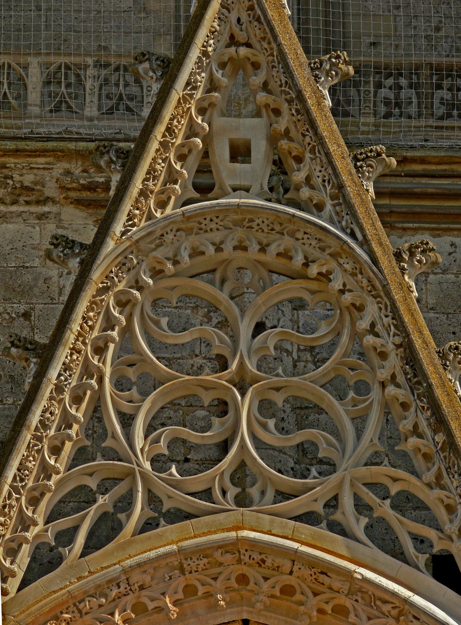 Batı cephesinde bir rozet tasviri by French School
