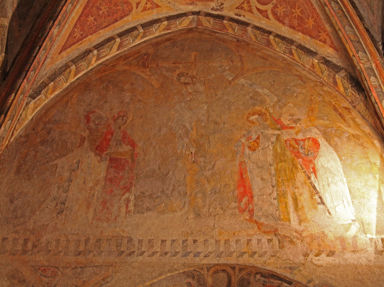 Çarmıha Gerilmeyi Meryem ve Aziz John ile tasvir etmek by French School