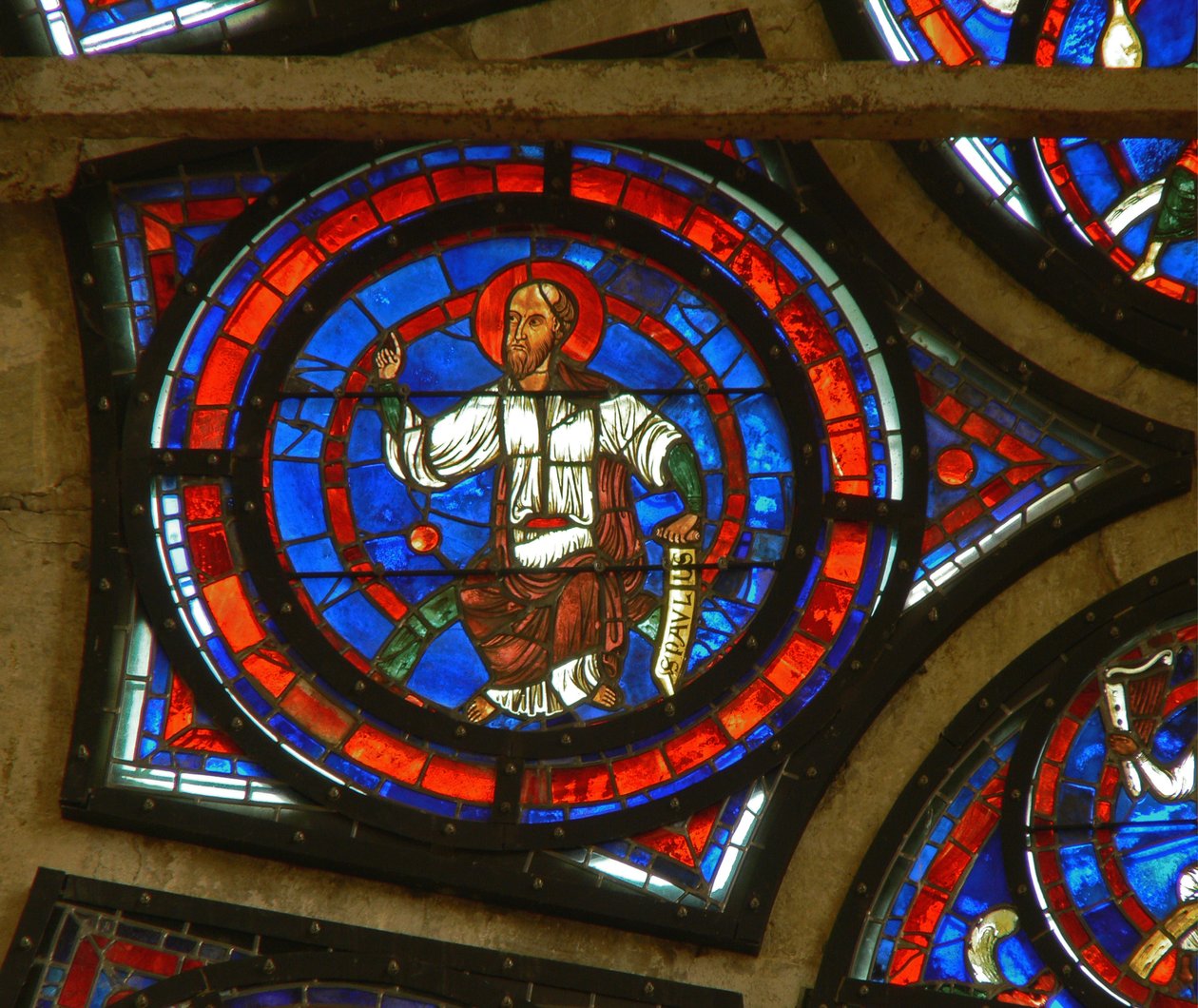 Doğu gül penceresinden detay: St. Paul by French School
