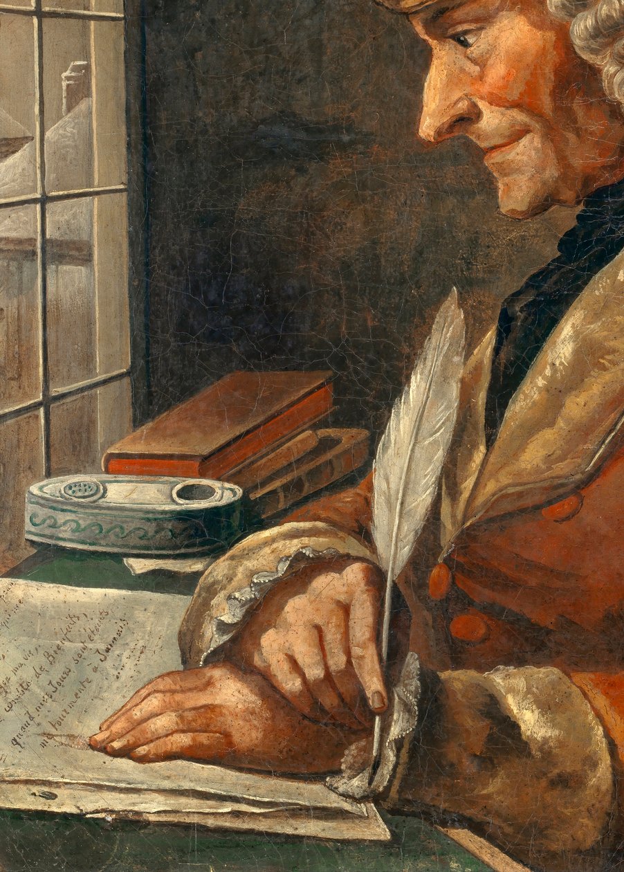 Çalışma dolabındaki “” Francois Marie Arouet Voltaire