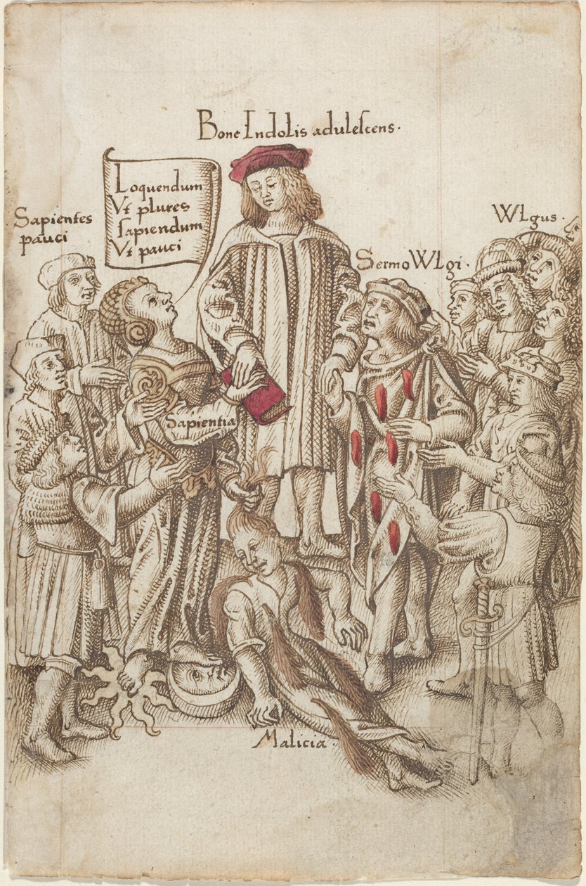 Kamu Yolu Dışında Yürümeyin [fol. 35 recto], c.1512-1515 (kalem ve mürekkep) by French School