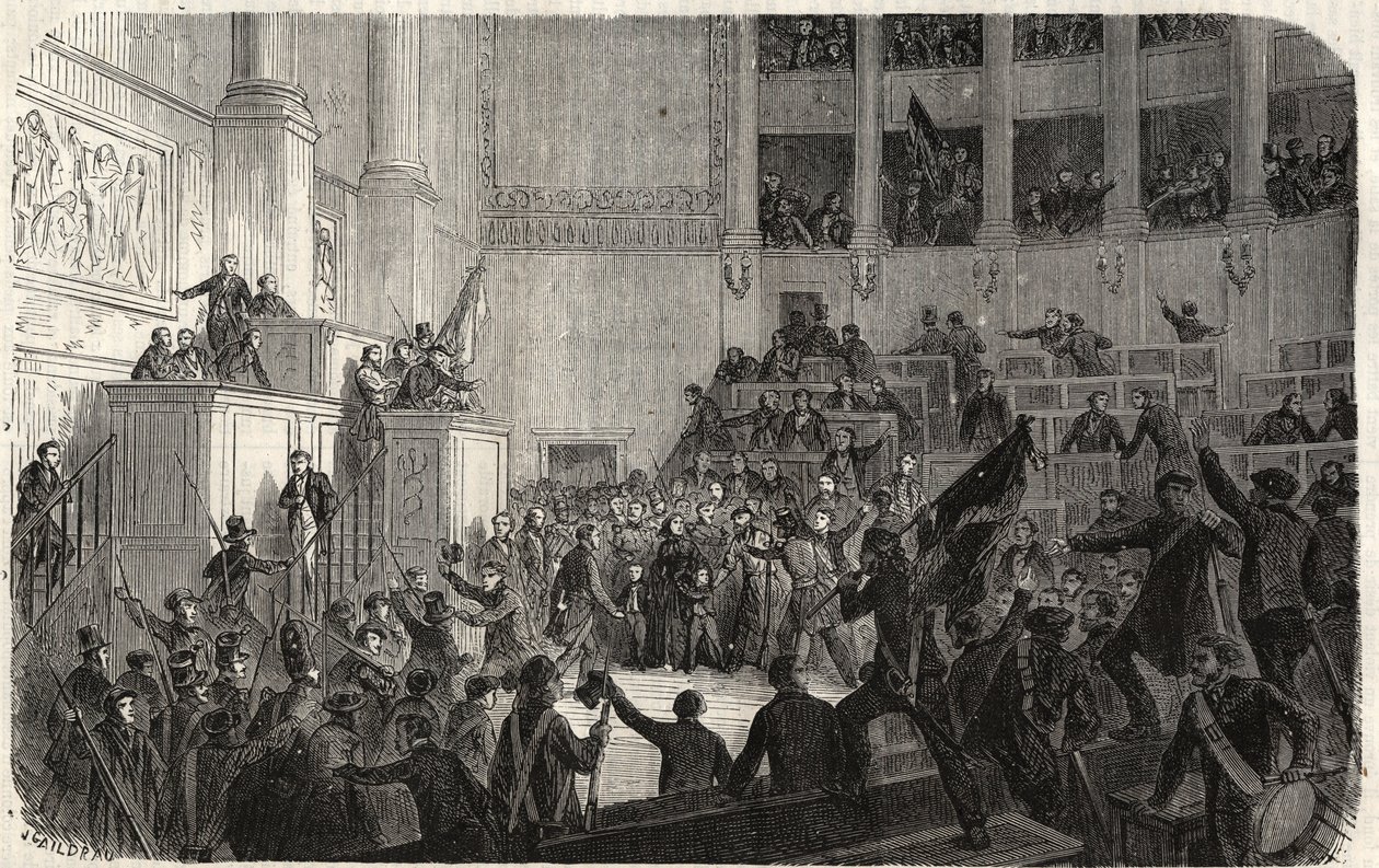 Orleans Düşesi, Chambre des Deputes (1848), Paris, Fransa - 1848 Devrimi - Republique