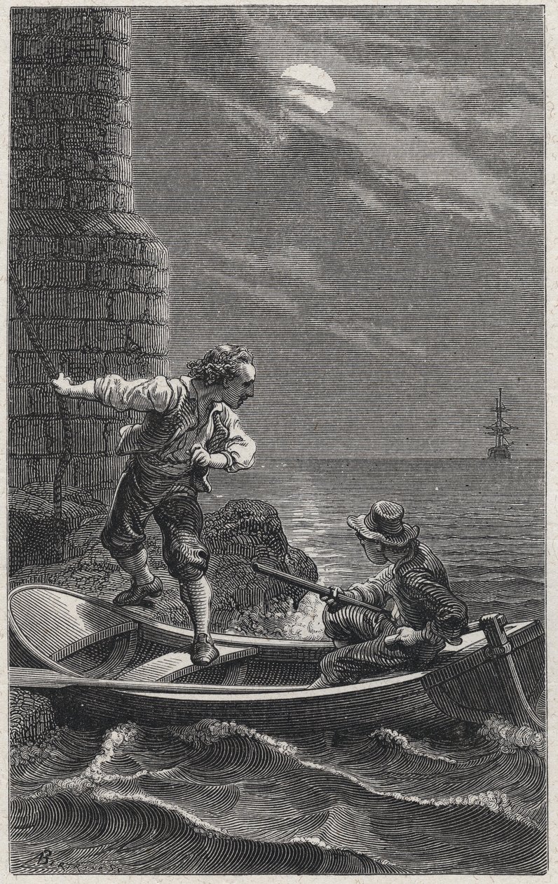 Duguay-Trouins İngiliz esaretinden kaçış by French School