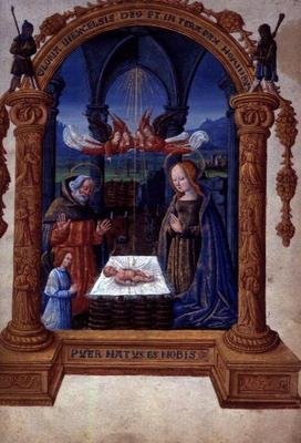 Egerton 940 f.9 Hazineden Doğuş (Yedi İnanç Maddesi), Jean de Meung (parşömen) by French School