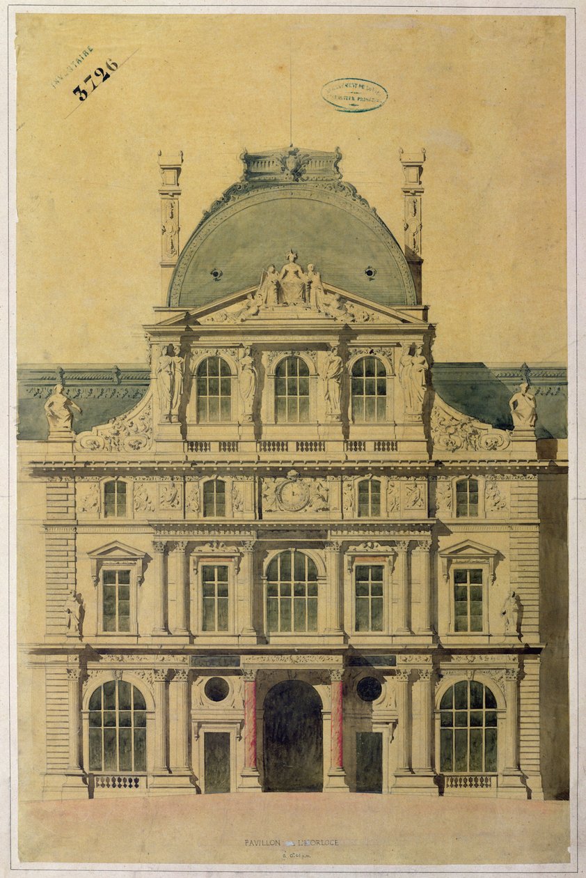 Pavillon de lHorloge, Palais du Louvre by French School