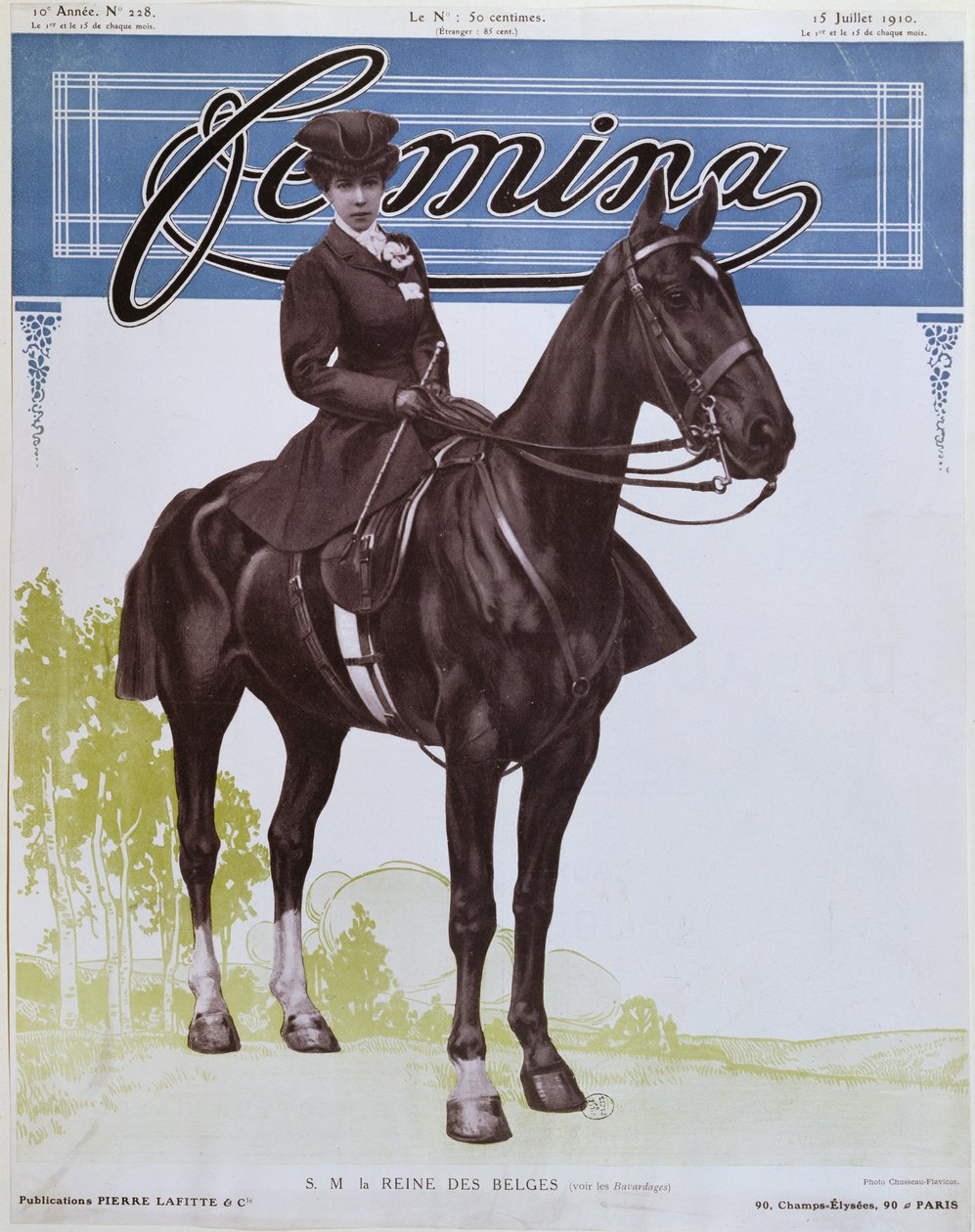 Elisabeth (1876-1965) Belçika Kraliçesi, Femina Dergisi
