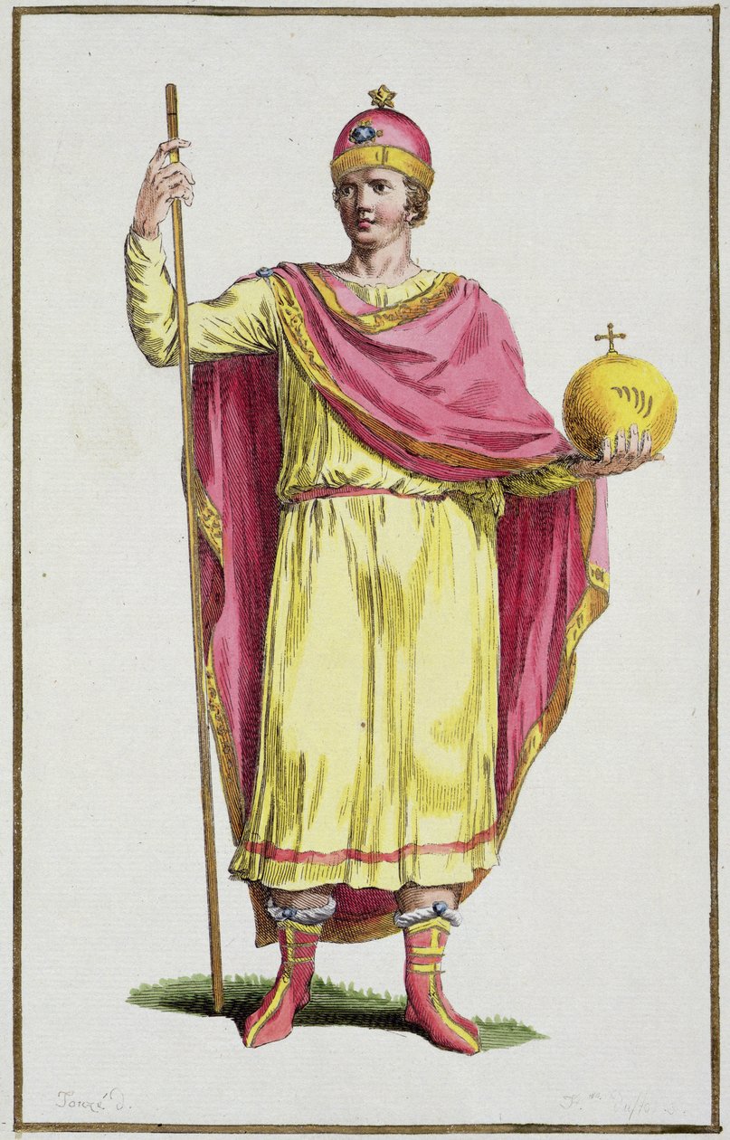 İmparator III. Otto (980-1002), Pierre Duflos (1742-1816) tarafından oyulmuş, 1780 (bakır gravür) by French School