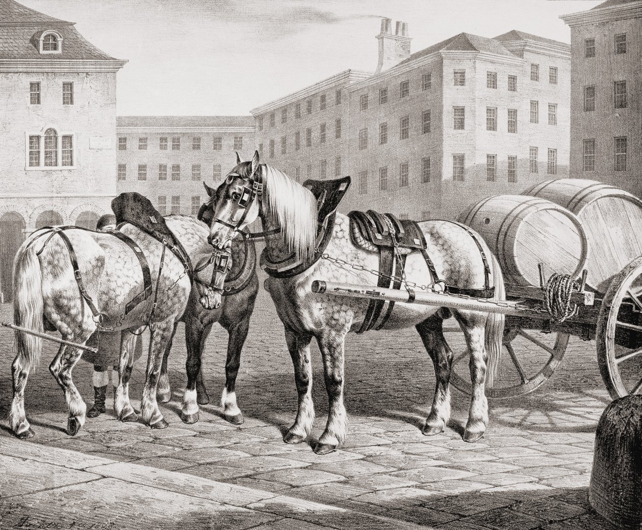 İngiliz Çiftlik Atları, 1823 by French School