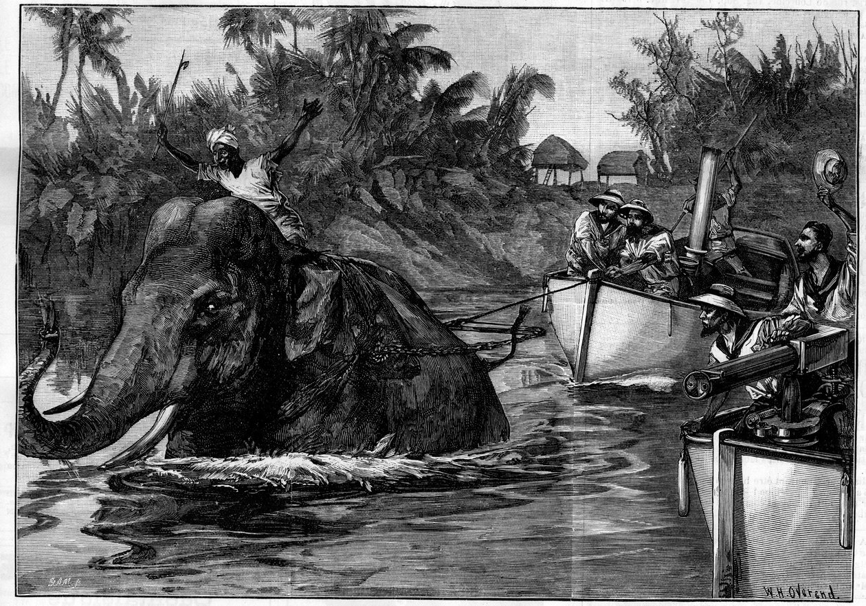 “Şanlı Dünya”daki gravür, 3 Nisan 1886. by French School