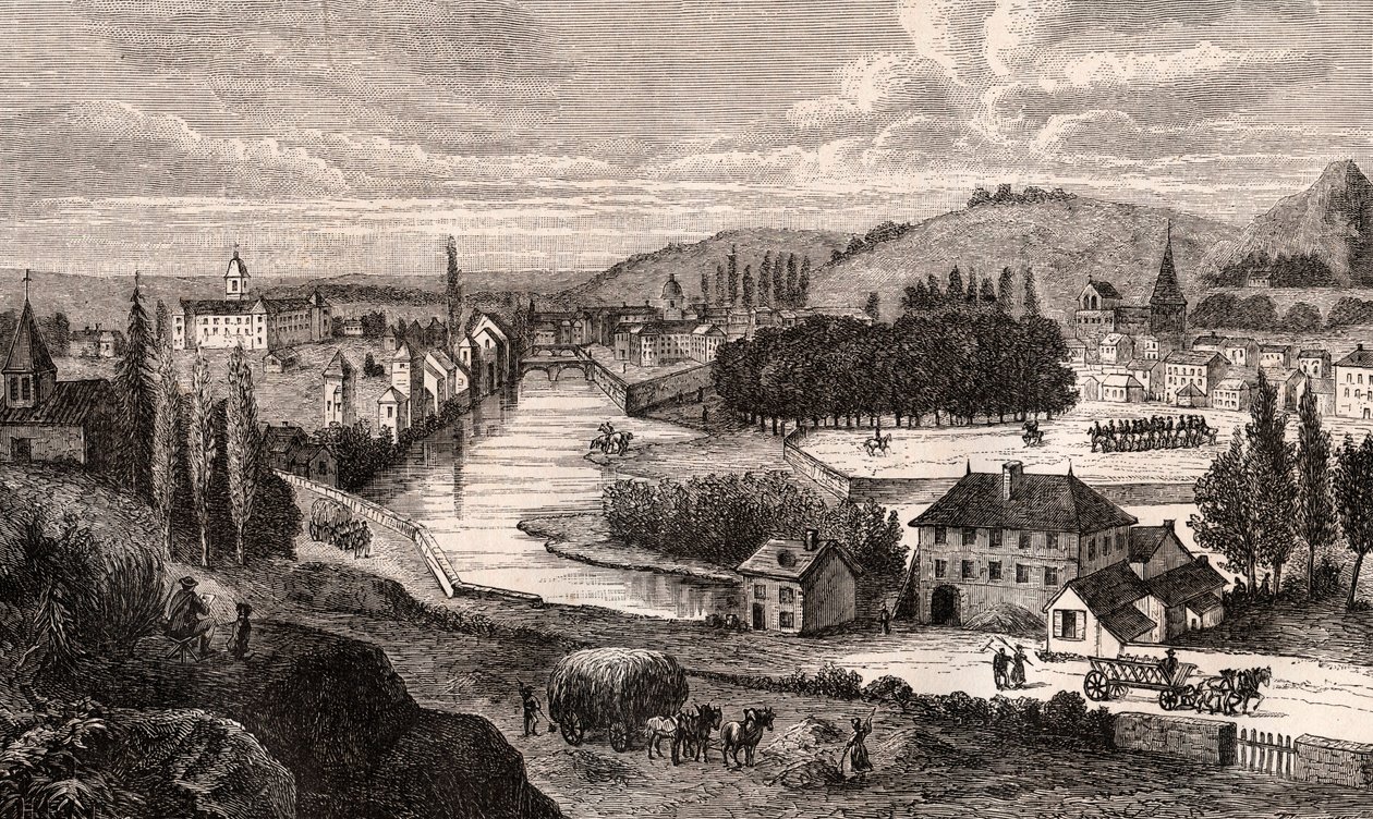Epinal - Lorraine - V.A. Malt-Brown tarafından “La France illustrée: coğrafya, tarih, istatistiksel yönetim” de gravür. 1884 by French School