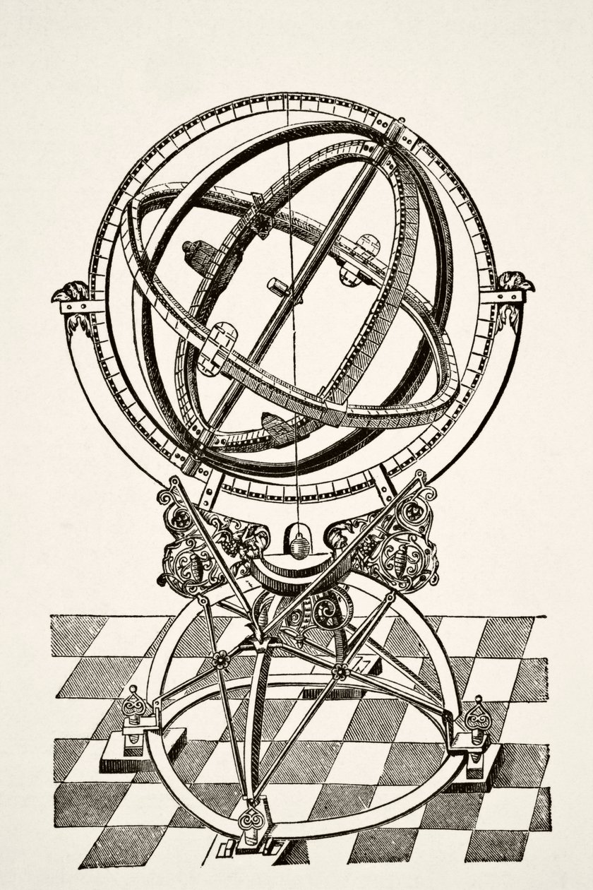 Ekvator Halkaları veya Çemberleri, Paul Lacroix pub'ın Orta Çağ'da Bilim ve Edebiyat'tan Tychonis Brahe Astronomiae Instauratae Mechanica adlı 1602 tarihli kitaptaki bakır gravürden sonra. Londra 1878 by French School