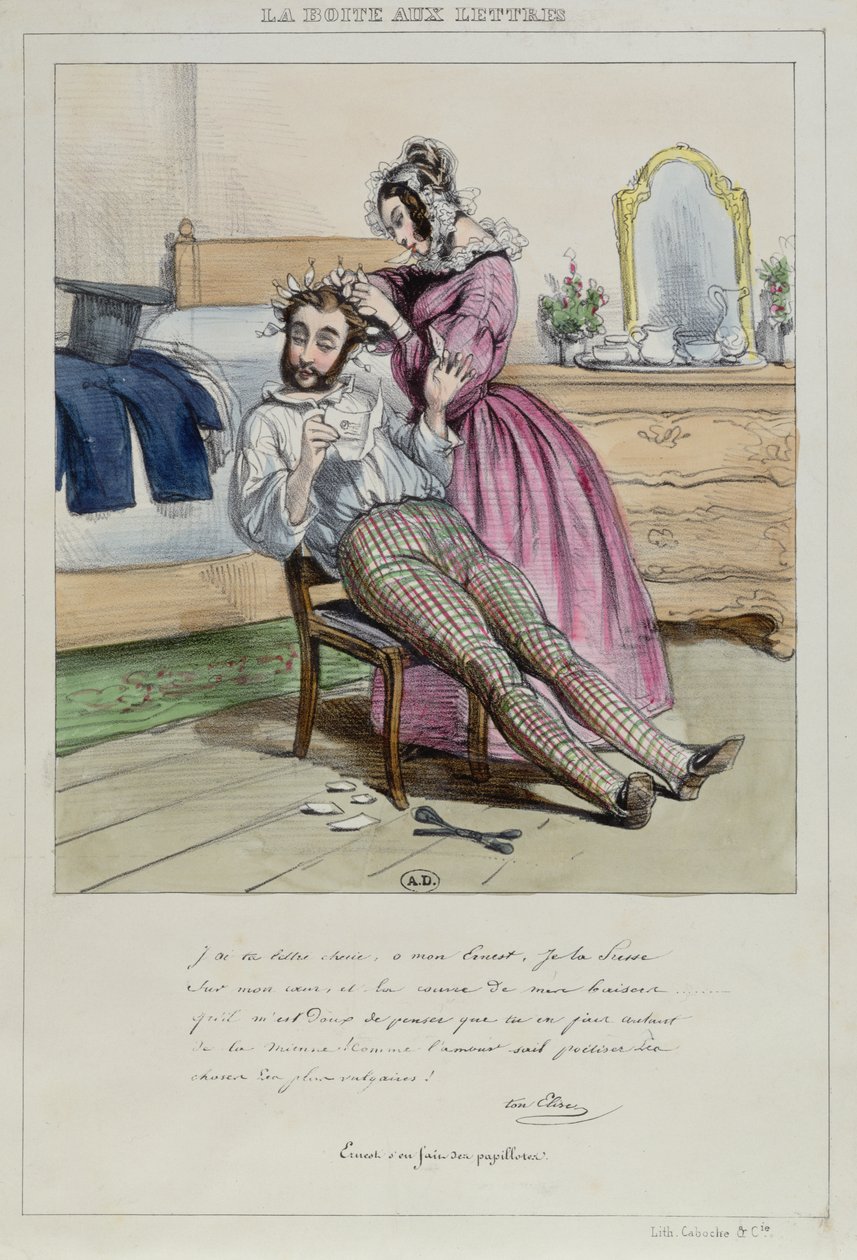 Ernest saçını kıvırdı, 1840 dolayları by French School