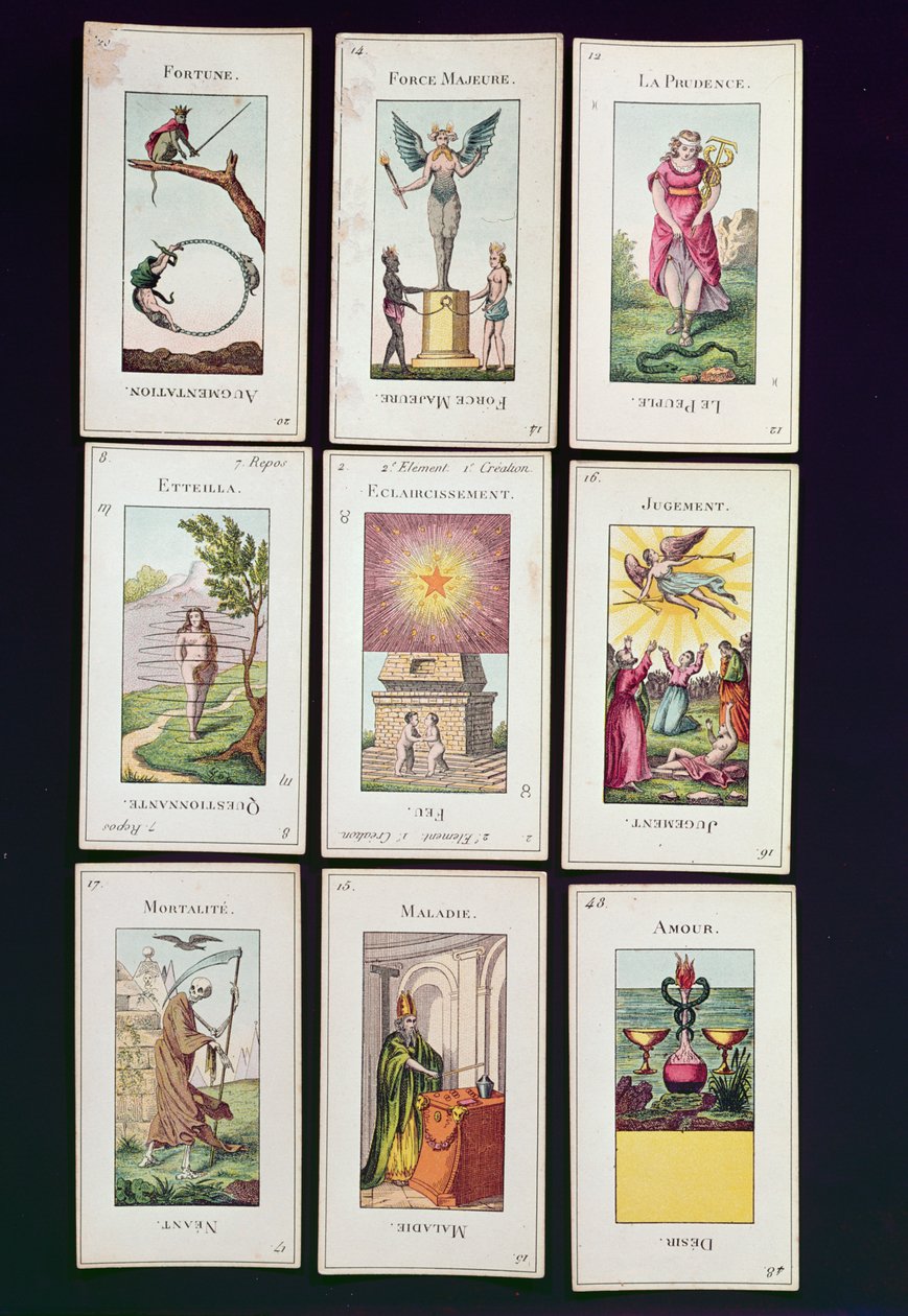 Etteilla Tarot kartları by French School
