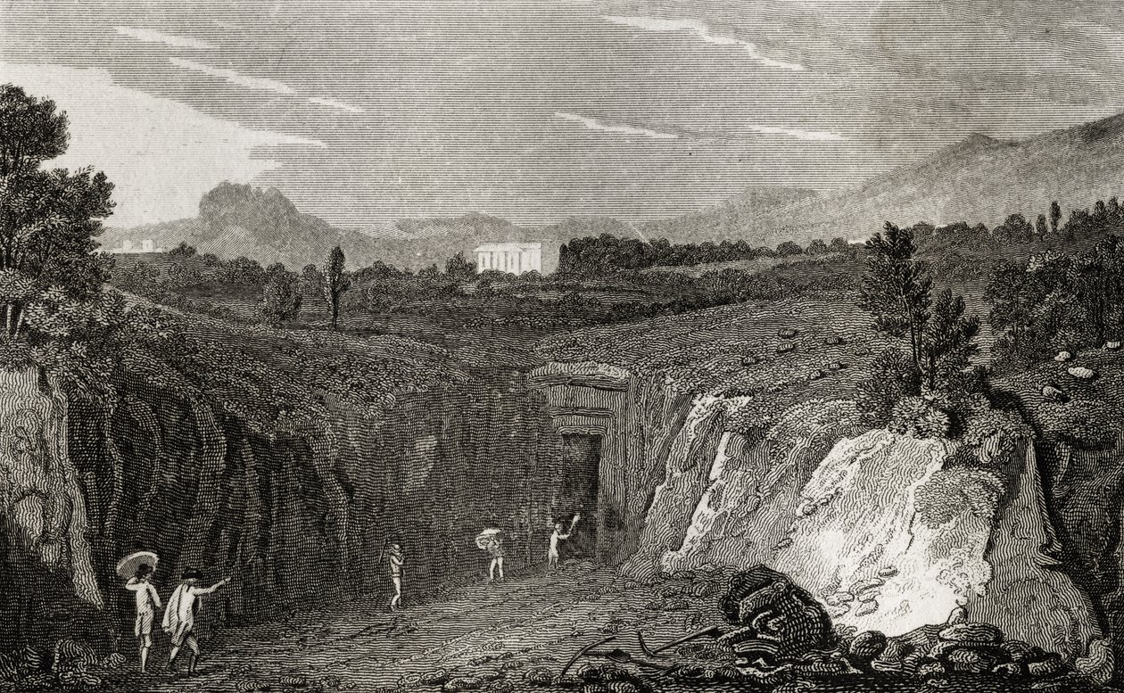 Herculaneum kalıntılarına giden kazı by French School