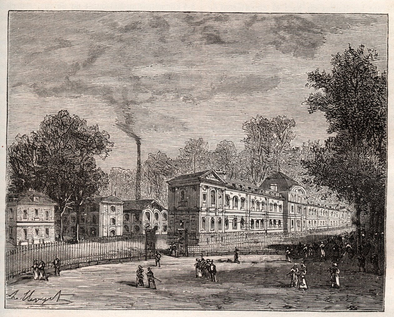 Saint Cloud parkında mimar Laudin