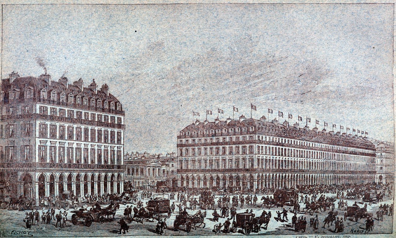 Louvre mağazalarının dış görünümü by French School