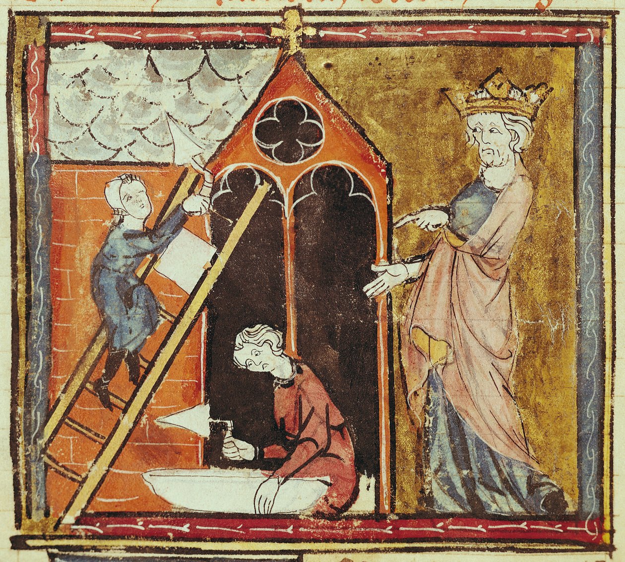 F.235v King Louis VI (1080-1137) Grandes Chroniques de France