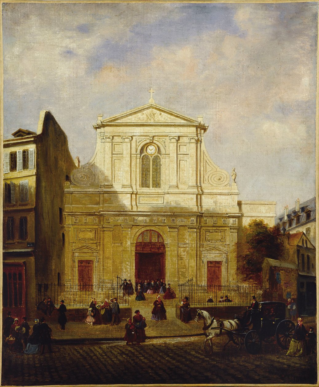 Blancs-Manteaux kilisesinin cephesi by French School