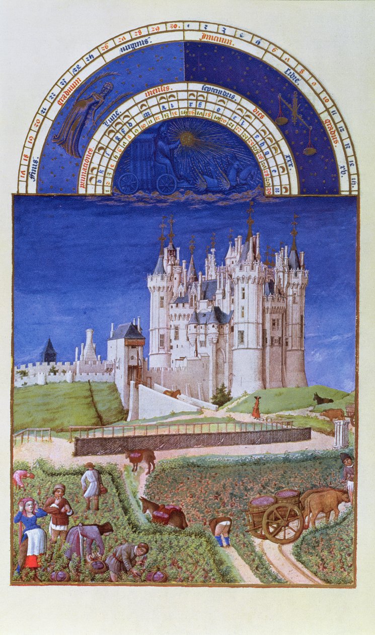 Eylül faksı: Limbourg kardeşler tarafından Tres Riches Heures du Duc de Berry