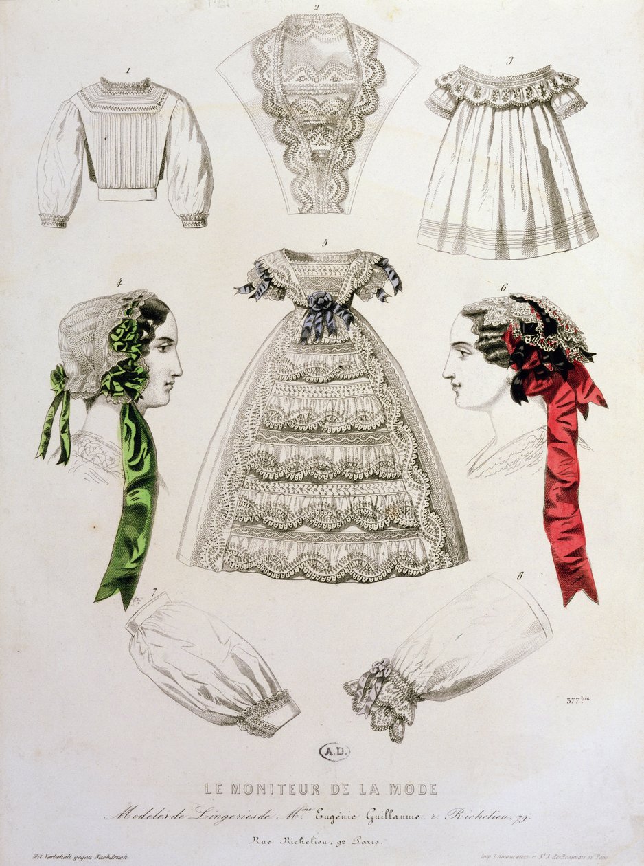 Le Moniteur de la Mode'dan moda levha, 1854 by French School