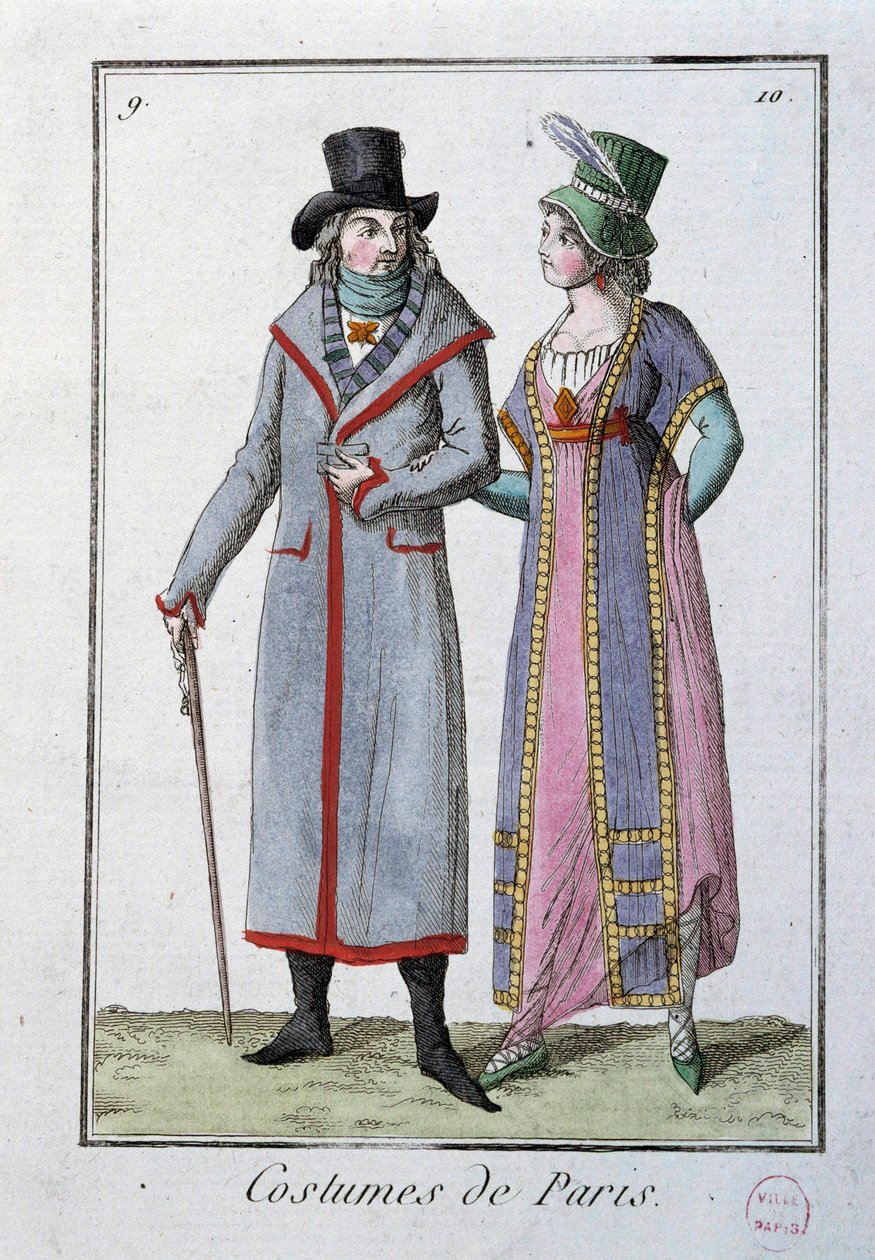 Yönetmenin Altında Moda: Birkaç zarif Parisli. 1795