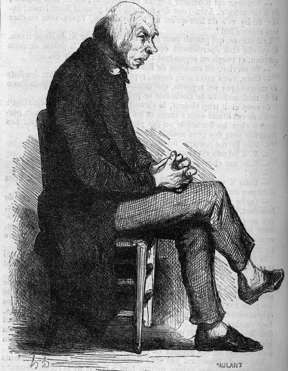 Peder Goriot. 19. yüzyılın ortalarında gravür. Honore de Balzac