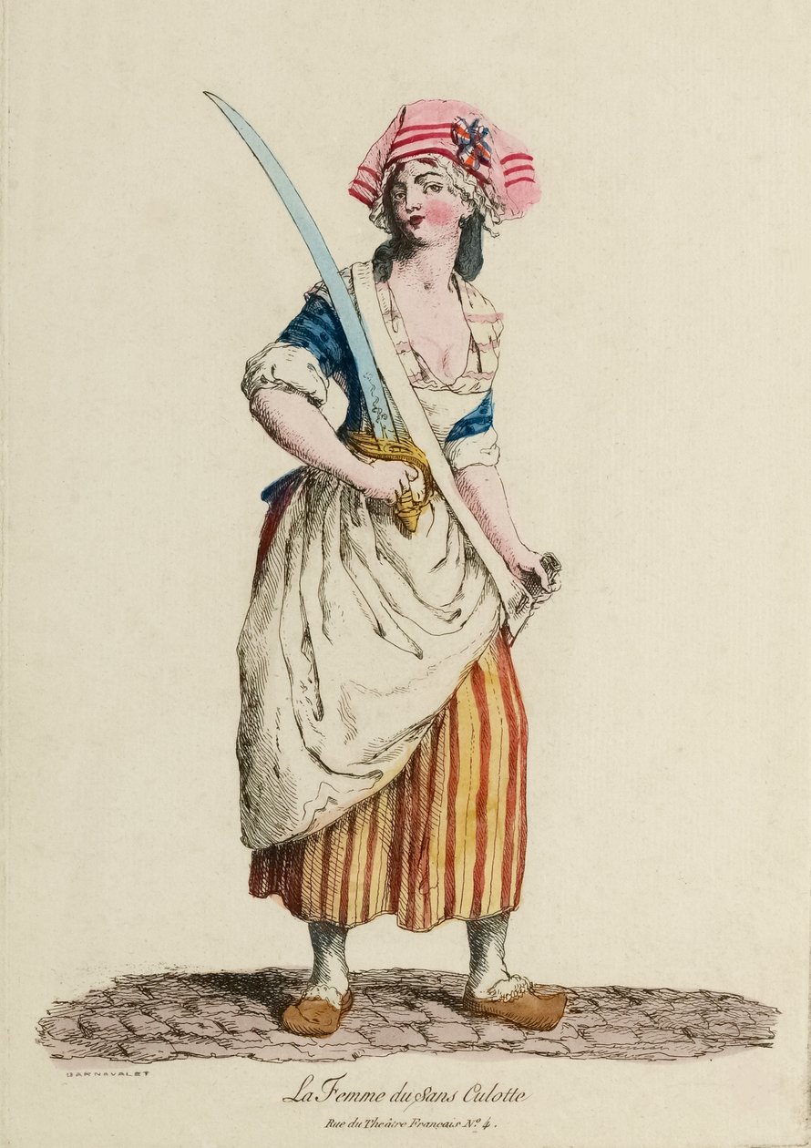 Kadın Sans-Culotte, yaklaşık 1792 (gravür) by French School
