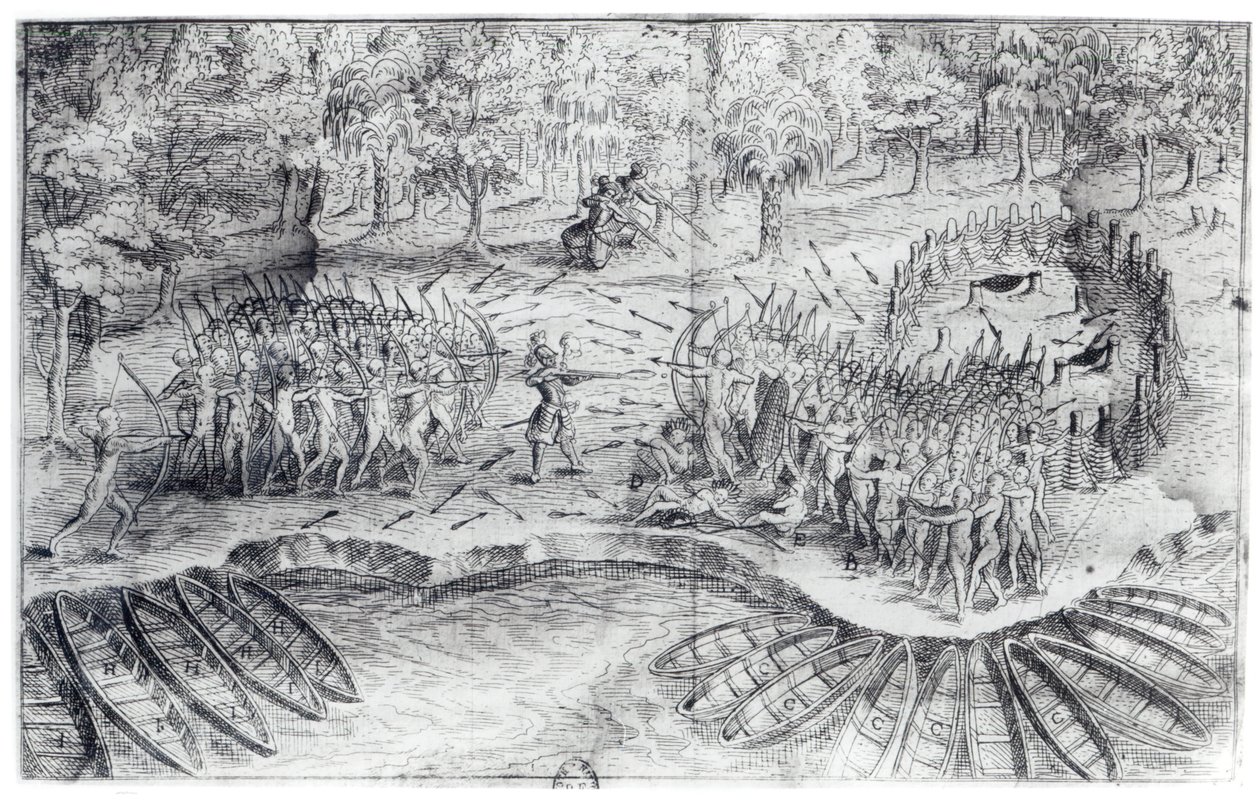 Huronların Savaşı, Samuel de Champlain (1567-1635) tarafından 